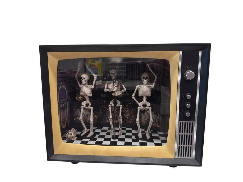 Fengtuo Animated Musical Skeleton Disco Club TV Halloween Decor